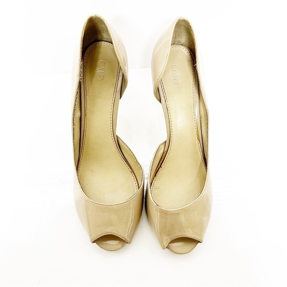 Cato Neutral Nude Cream Beige Open Toe Pumps Womens size 11 - Picture 2 of 6
